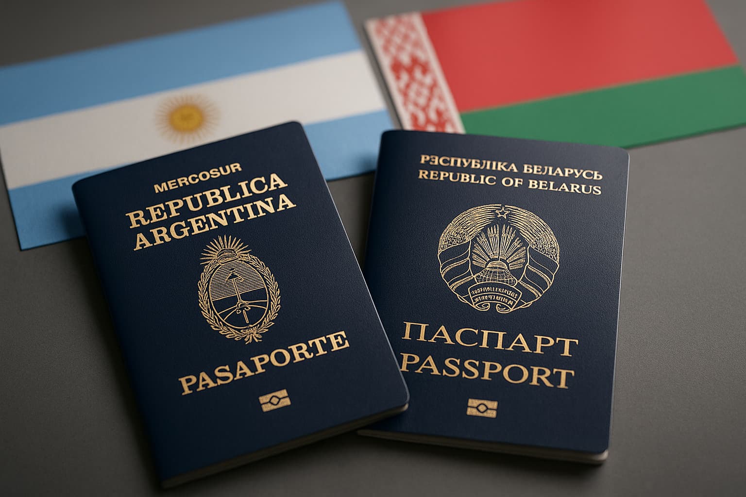 Паспорта Аргентины и Беларуси